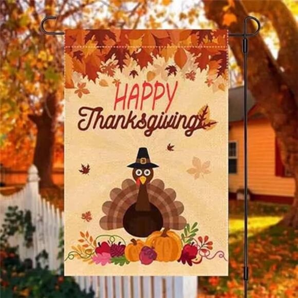 Fall Thanksgiving Small Garden Flag 12x18 Inch Vertical Double Sided - Picture 4 of 8